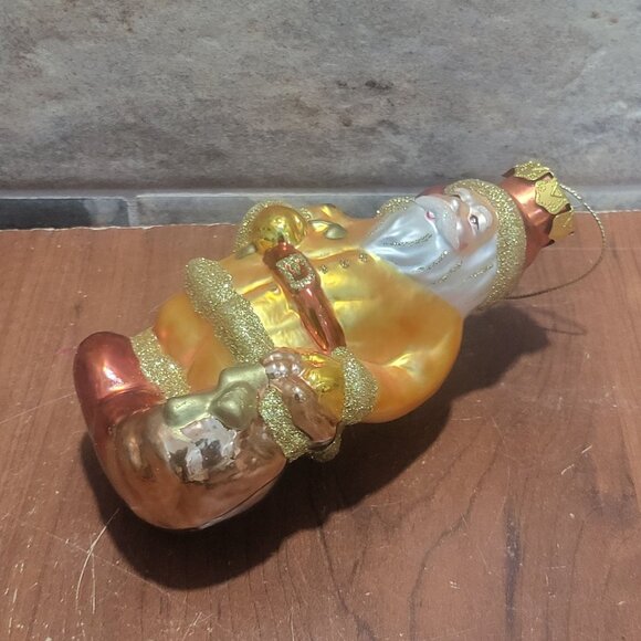 Vintage Blown Glass Saint Nicholas Santa Claus Holiday Ornament - Picture 6 of 9